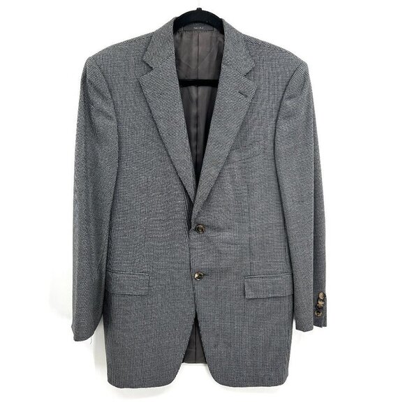 ERMENEGILDO ZEGNA Men's Gray 100% Wool Two Button Blazer Suit Jacket Size 48R - Picture 1 of 11